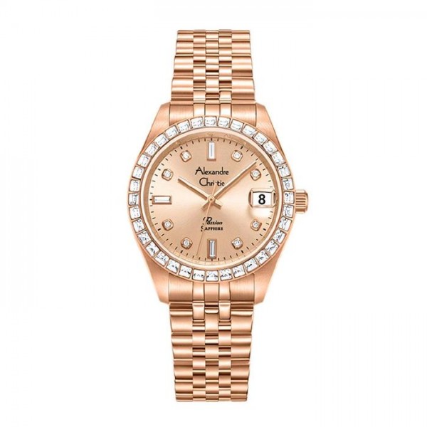 Alexandre Christie AC 5013 Full Rosegold Diamond Ring LDBRGLNDR